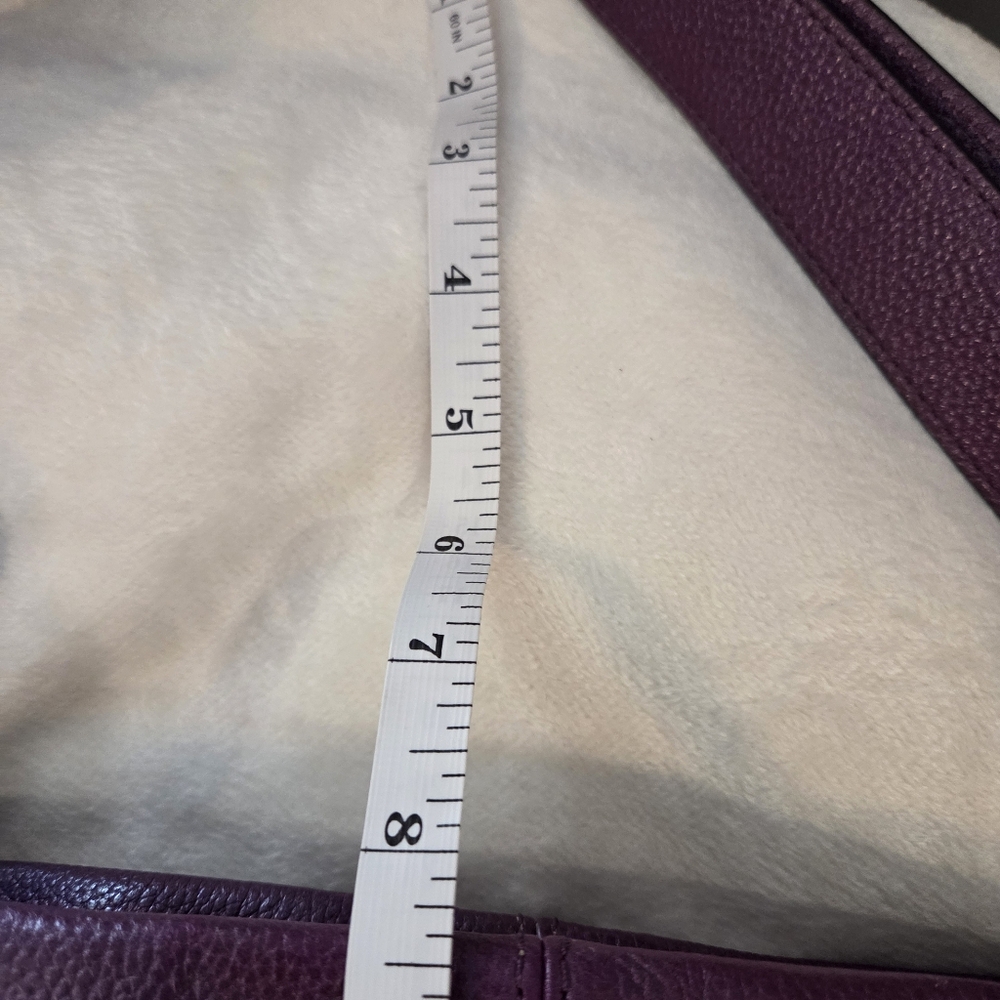 Coach Leather Hobo Shoulder Bag in Deep Plum - Picture 5 of 16